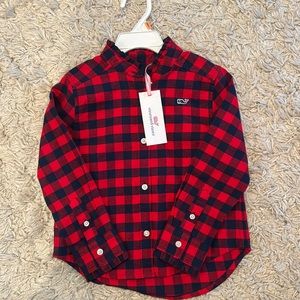 Adorable girls vineyard vines flannel shirt